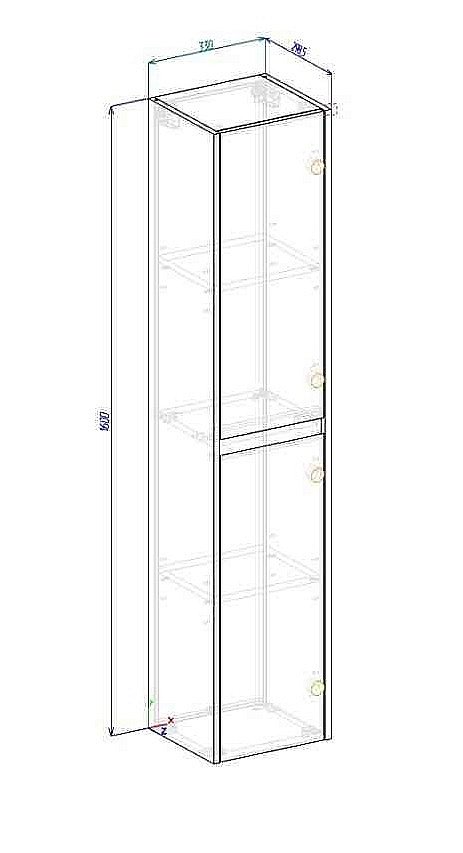 Пенал BelBagno KRAFT 33 Rovere Nebrasca Nature для ванной в интернет-магазине сантехники Sanbest