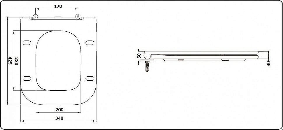 Унитаз напольный Ceramalux 2171 белый, безободковый, с бачком, с крышкой микролифт купить в интернет-магазине Sanbest