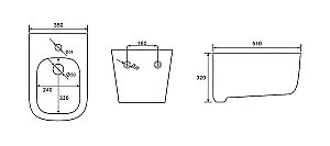 Биде Aquatek Лугано AQ1002-00 белое купить в интернет-магазине Sanbest