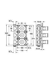 Встраиваемый смеситель Grohe Rapido C 35031 000 купить в интернет-магазине сантехники Sanbest