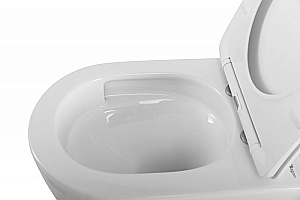 Унитаз подвесной BelBagno Senso-Tor BB017CH-TOR/SC белый, безободковый, с крышкой микролифт, слив-торнадо купить в интернет-магазине Sanbest