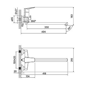 Смеситель для ванны IDDIS Vibe VIBSBL2i10WA купить в интернет-магазине сантехники Sanbest