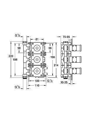 Встраиваемый смеситель Grohe Rapido C 35031 000 купить в интернет-магазине сантехники Sanbest