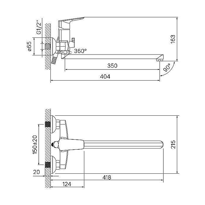 Смеситель для ванны IDDIS Vibe VIBSBL2i10WA купить в интернет-магазине сантехники Sanbest