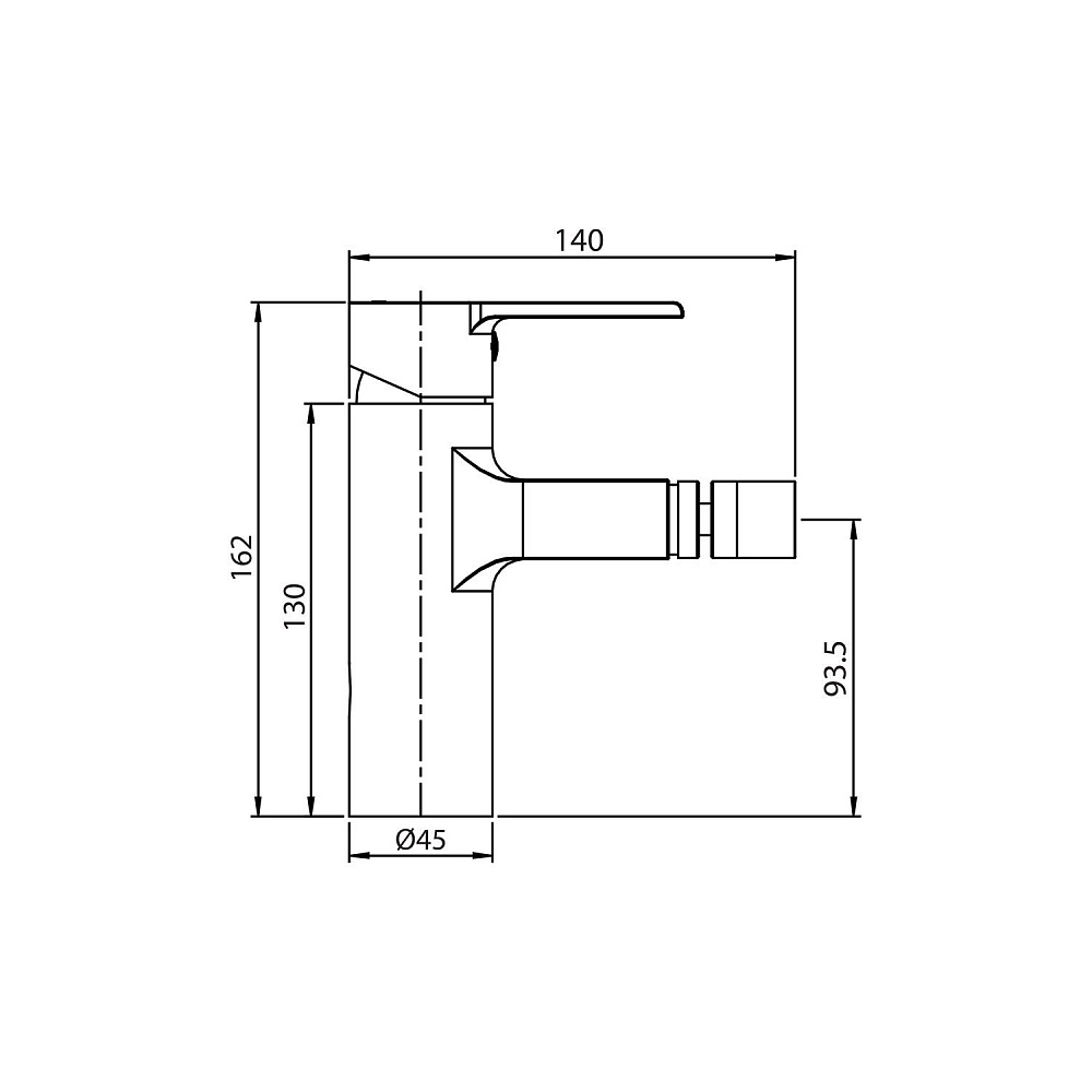 Смеситель для биде Koller Pool Kvadro Arc KA0300 хром купить в интернет-магазине сантехники Sanbest