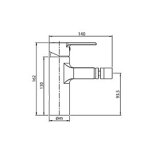 Смеситель для биде Koller Pool Kvadro Arc KA0300 хром купить в интернет-магазине сантехники Sanbest