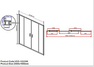 Душевая дверь Vincea Garda VDS-1G2200CH 200 купить в интернет-магазине Sanbest