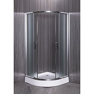 Душевой уголок Esbano ESR-8005 ESUGR8005 80х80 стекло рифленое, матовое/профиль хром купить в интернет-магазине Sanbest