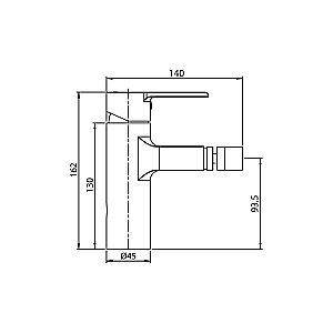Смеситель для биде Koller Pool Kvadro Arc KA0300 хром купить в интернет-магазине сантехники Sanbest