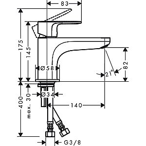 Смеситель для ванны Hansgrohe Rebris E 72435000 хром купить в интернет-магазине сантехники Sanbest