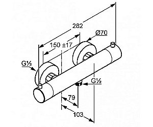 Термостат для душа Kludi Objekta mix 352000538 купить в интернет-магазине сантехники Sanbest