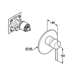 Смеситель для душа Kludi Bozz 387553976 черный матовый купить в интернет-магазине сантехники Sanbest