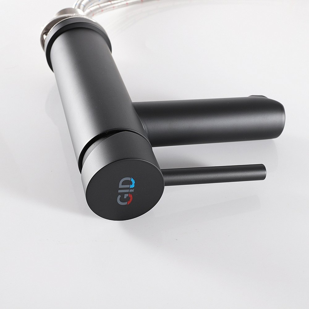 Смеситель для раковины Gid Berlin SS080-BM-K черный матовый купить в интернет-магазине сантехники Sanbest