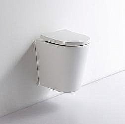 Унитаз подвесной Ceramalux NS5178 белый, безободковый, с крышкой микролифт купить в интернет-магазине Sanbest