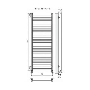 Полотенцесушитель водяной Terminus Тоскана П23 500x1416 купить в интернет-магазине сантехники Sanbest