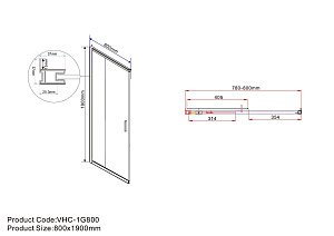 Душевой уголок Vincea Garda VSS-1G8012CL 120x80 купить в интернет-магазине Sanbest