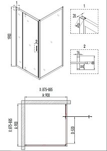 Душевой уголок Niagara Nova NG- 6601-08 90х90 купить в интернет-магазине Sanbest