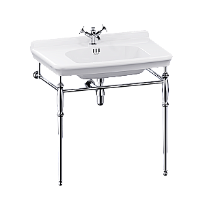Консоль с раковиной Burlington Guild 85 с 1-им отверстием, хром для ванной в интернет-магазине сантехники Sanbest
