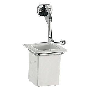 Стакан подвесной Kerasan Waldorf Белый, хром купить в интернет-магазине сантехники Sanbest