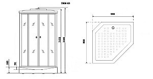 Душевая кабина Niagara Ultra NG-2306 90х90 купить в интернет-магазине Sanbest