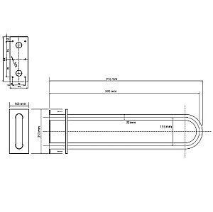 Поручень Bemeta Help 301707333 белый купить в интернет-магазине сантехники Sanbest