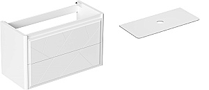 Тумба с раковиной и столешницей Allen Brau Paris 100 1.360002.WM белая матовая для ванной в интернет-магазине Sanbest