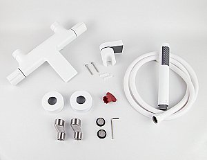 Смеситель для ванны Kaiser Serio 05322-4 белый матовый купить в интернет-магазине сантехники Sanbest