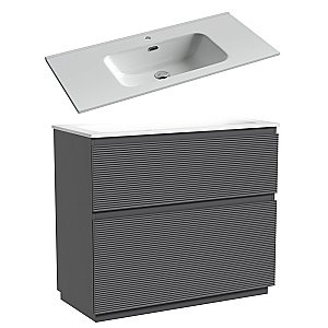 Тумба с раковиной Sancos FOLK Floor FL100FGS/CN7003 100 Grey soft для ванной в интернет-магазине Sanbest