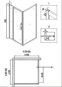 Душевой уголок Niagara Nova NG-6601-08 90х90 купить в интернет-магазине Sanbest