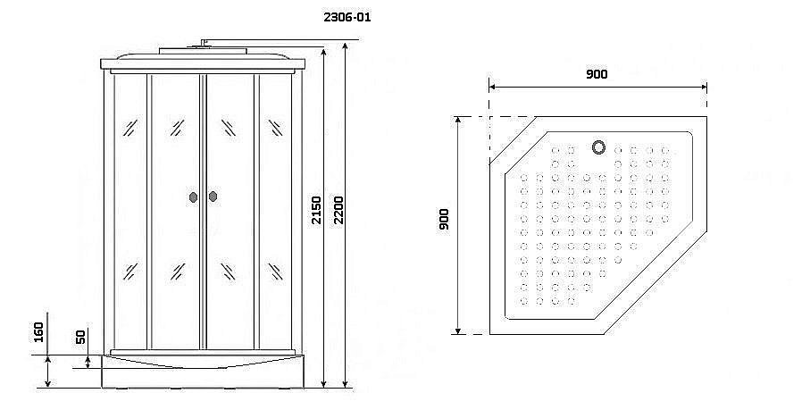 Душевая кабина Niagara Ultra NG-2306 90х90 купить в интернет-магазине Sanbest
