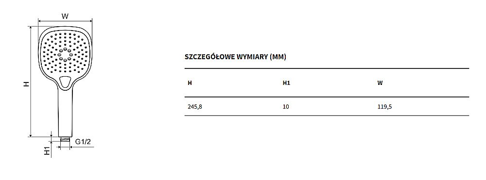 Душевая лейка EXCELLENT Akcesoria AREX.SH.100WH белая матовая купить в интернет-магазине сантехники Sanbest