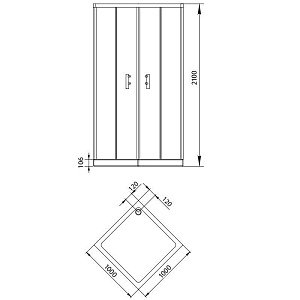 Душевой угол Aquanet Alfa Cube 100x100-12 купить в интернет-магазине Sanbest