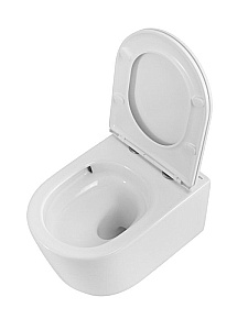 Унитаз подвесной BelBagno Unique BB007CH-TOR/SC белый, безободковый, с крышкой микролифт, слив-торнадо купить в интернет-магазине Sanbest