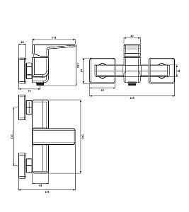 Смеситель для душа OMNIRES PARMA PM7440CR купить в интернет-магазине сантехники Sanbest