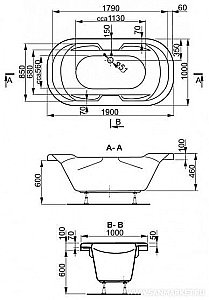 Ванна акриловая Vagnerplast Gaia 190x100 купить в интернет-магазине Sanbest