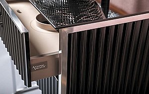 Тумба с раковиной Armadi Art Monaco 100 со столешницей черный с хромом для ванной в интернет-магазине Sanbest