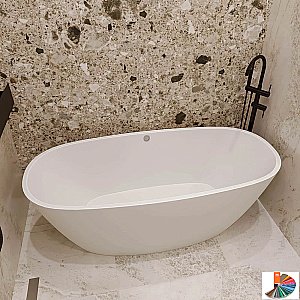 Ванна из искусственного камня Veconi Imperia IMP17080MRAL 170х80 цвет по ral матовый купить в интернет-магазине Sanbest