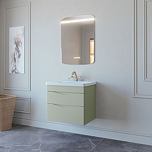 Тумба с раковиной Caprigo Lento 65 два ящика, цвет на выбор/эмаль для ванной в интернет-магазине Sanbest