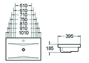 Раковина SantiLine 71 SL-2101 (70) белая купить в интернет-магазине Sanbest