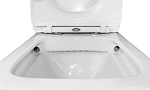 Унитаз напольный Azario Iris AZ-8353 белый, безободковый, с бачком, с крышкой микролифт купить в интернет-магазине Sanbest