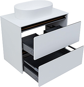 Тумба с раковиной Allen Brau Activity 80 1.34004.WM белая матовая/черный брашированный для ванной в интернет-магазине Sanbest