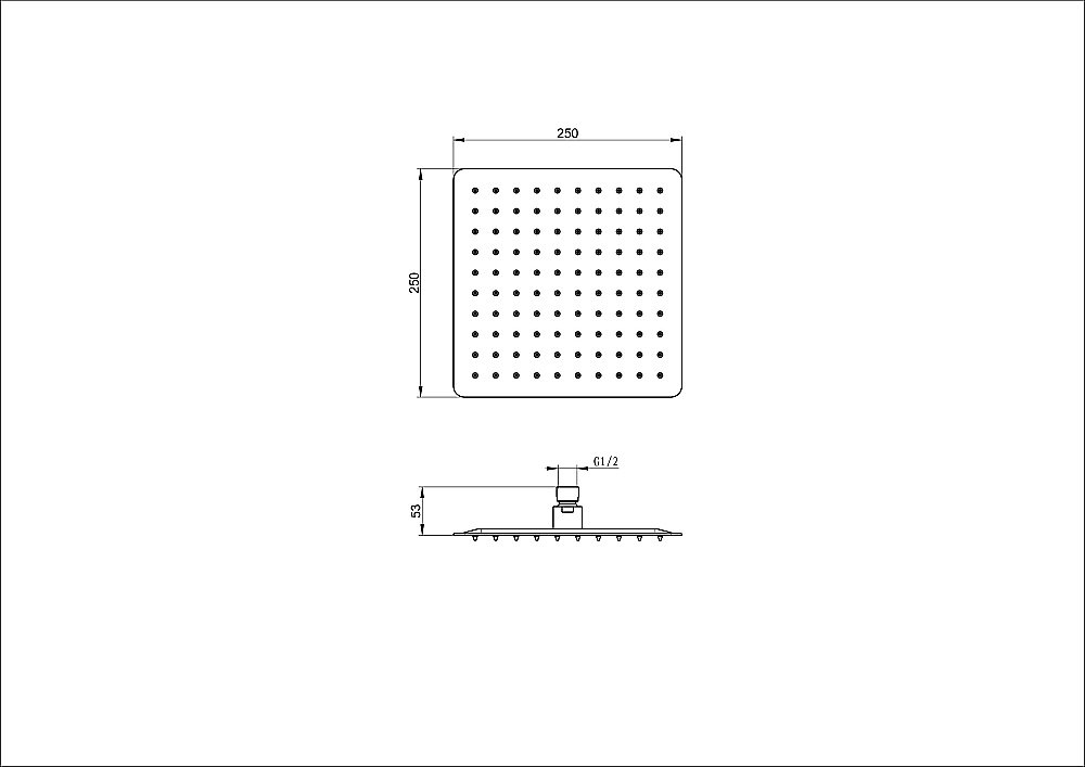Верхний душ WONZON & WOGHAND, Черный матовый (WW-88DP06-MB) купить в интернет-магазине сантехники Sanbest