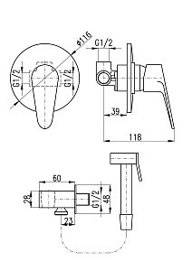 Гигиенический душ Rav-Slezak VICTORIA VI242/1 купить в интернет-магазине сантехники Sanbest