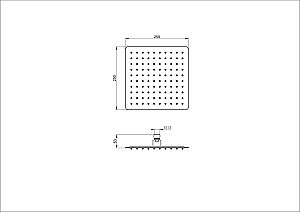 Верхний душ WONZON & WOGHAND, Черный матовый (WW-88DP06-MB) купить в интернет-магазине сантехники Sanbest