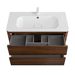 Тумба с раковиной Cezares RELAX 80 дуб карамельный для ванной в интернет-магазине Sanbest