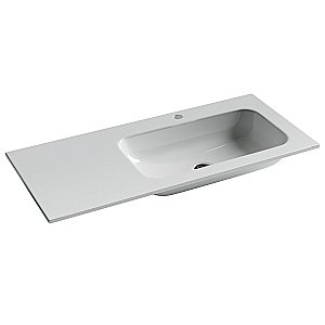 Тумба с раковиной Sancos SNOB R SNR100RW Bianco правая/белая матовая для ванной в интернет-магазине Sanbest