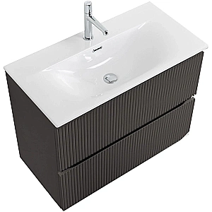 Тумба с раковиной BelBagno UNO-MINI 80 темно-серая матовая для ванной в интернет-магазине Sanbest