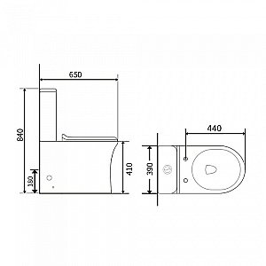 Унитаз Agger AT01000 безободковый, с бачком, с крышкой микролифт купить в интернет-магазине Sanbest