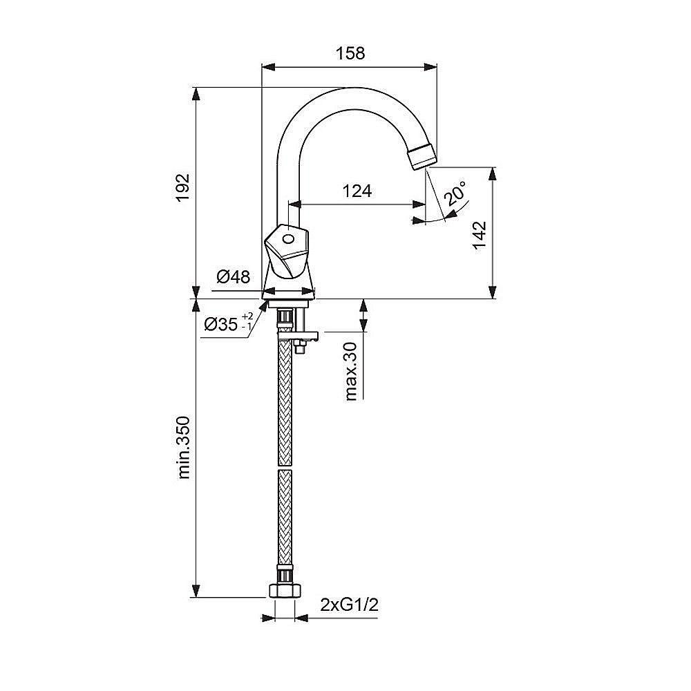 Смеситель для раковины Vidima LIFE BA358AA купить в интернет-магазине сантехники Sanbest