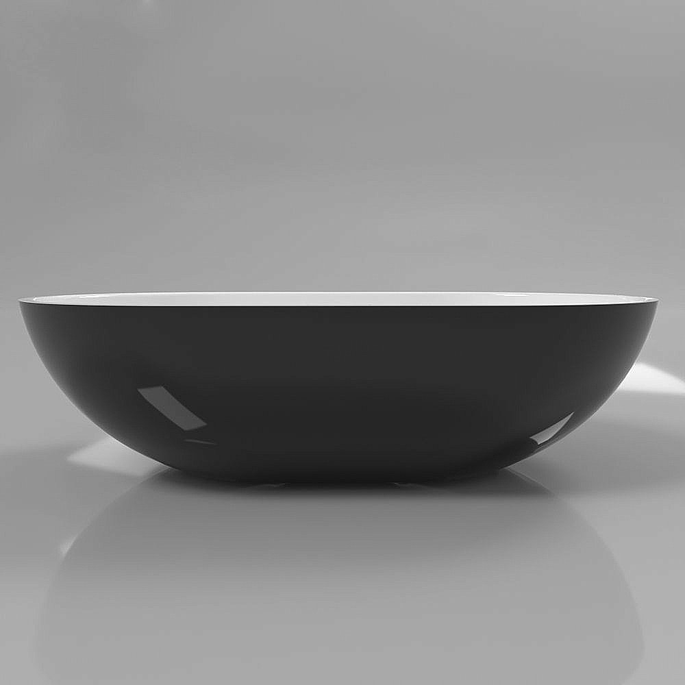 Раковина накладная WhiteCross Amber 60 0716.060035.10100 черная, белая купить в интернет-магазине Sanbest